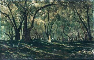 Jeune fille sous les oliviers - Menton (Henry Brokman) - Muzeo.com