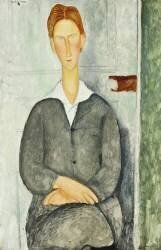 Jeune homme aux cheveux roux (Amedeo Modigliani) - Muzeo.com