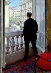 Jeune homme à sa fenêtre (Gustave Caillebotte) - Muzeo.com