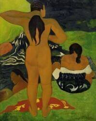Jeunes femmes tahitiennes se baignant (Paul Gauguin) - Muzeo.com