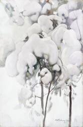 Jeunes pins recouverts de neige (Pekka Halonen) - Muzeo.com