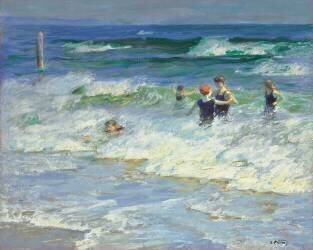 Jouer dans la mer (Edward Henry Potthast) - Muzeo.com