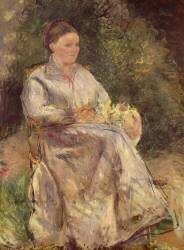 Julie Pissarro (1838-1926), née Julie Velay, épouse de l'artiste (Camille Pissarro) - Muzeo.com
