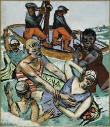 La baignade en août (Max Beckmann) - Muzeo.com