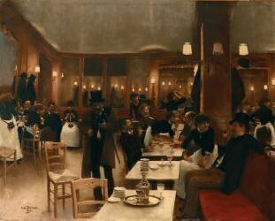 La brasserie (Jean Béraud) - Muzeo.com