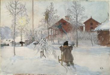 La cour et le lavoir (Carl Larsson) - Muzeo.com