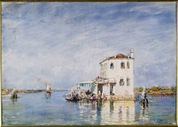 La douane à Venise (en fait Maison dans la lagune) (Félix Ziem) - Muzeo.com