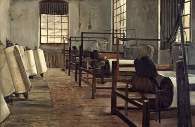 La fabrique de tissus (Santiago Rusiñol) - Muzeo.com