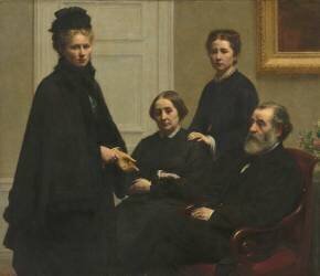 La Famille Dubourg. M. et Mme Dubourg et leurs filles : Victoria, femme de l'artiste, et Charlotte (Henri Fantin-Latour) - Muzeo.com