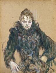 La femme au boa noir (Henri de Toulouse-Lautrec) - Muzeo.com