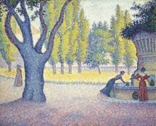 La Fontaine des Lices à Saint-Tropez (Paul Signac) - Muzeo.com