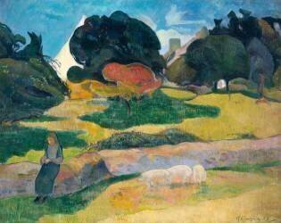 La gardeuse de porcs (Paul Gauguin) - Muzeo.com