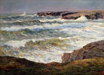 La Grande houle à Donant (Belle-Île) (Maxime Maufra) - Muzeo.com