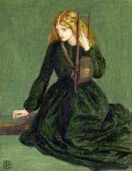La joueuse de lyre, étude de Annie Miller (Dante Gabriel Rossetti) - Muzeo.com