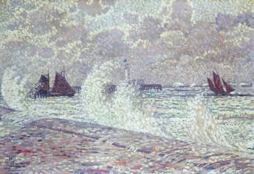 La Mer durant l'Equinoxe, Boulogne-sur-Mer (Theo van Rysselberghe) - Muzeo.com