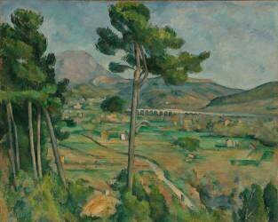 La montagne Sainte Victoire et le viaduc (Paul Cézanne) - Muzeo.com