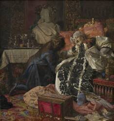 La mort de la reine Sophie Amalie (Kristian Zahrtmann) - Muzeo.com