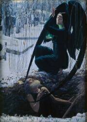 La mort et le fossoyeur (Carlos Schwabe) - Muzeo.com