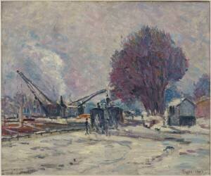 la neige au quai de Boulogne (Maximilien Luce) - Muzeo.com