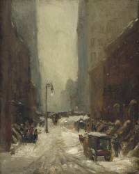 La neige à New York (Robert Cozad Henri) - Muzeo.com