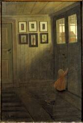 La petite fille à la porte (Ivar Axel Henrick Arosenius) - Muzeo.com