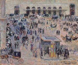 La Place du Havre et la Gare Saint-Lazare (Camille Pissarro) - Muzeo.com