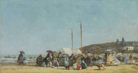 La plage de Trouville (Eugène Boudin) - Muzeo.com