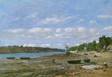 La plage à marée basse (Eugène Boudin) - Muzeo.com