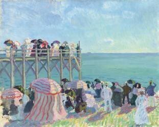 La plage et l’estacade de Trouville (Raoul Dufy) - Muzeo.com