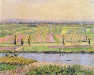 La Plaine à Gennevilliers depuis la Colline d'Argenteuil (Gustave Caillebotte) - Muzeo.com