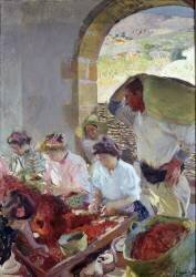 La Preparation des Raisins Secs (Joaquin Sorolla y Bastida) - Muzeo.com