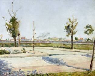 La Route de Gennevilliers : faubourg de Paris (Paul Signac) - Muzeo.com