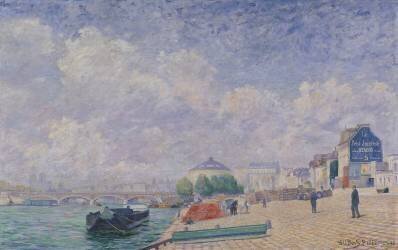 La Seine à Bercy (Albert Dubois-Pillet) - Muzeo.com