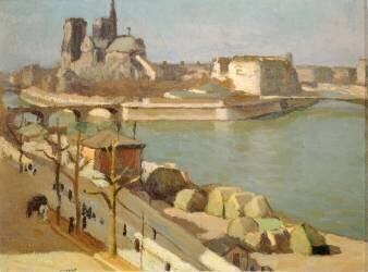 La Seine et l'abside de Notre Dame (Albert Marquet) - Muzeo.com