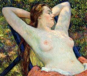 La sieste du modèle (Theo van Rysselberghe) - Muzeo.com