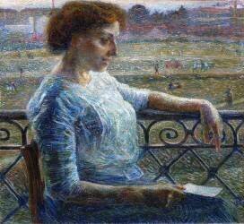 La soeur au balcon (Umberto Boccioni) - Muzeo.com