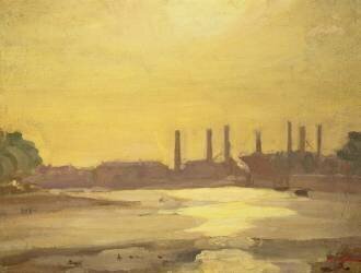 La Tamise à Chelsea (Harold Gilman) - Muzeo.com