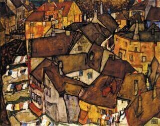La ville de Krumau (Egon Schiele) - Muzeo.com