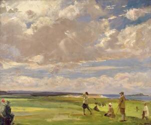Lady Astor playing golf at North Berwick (John Lavery) - Muzeo.com