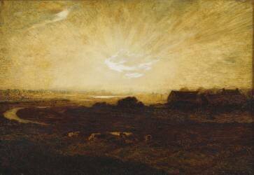 Paysage au coucher du soleil (Emile René Ménard) - Muzeo.com