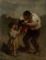 Le baiser ou Un homme et son enfant (Honoré Daumier) - Muzeo.com
