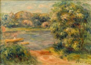 Le bateau sur le lac (Auguste Renoir) - Muzeo.com