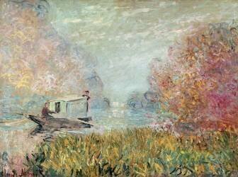 Le Bateau-atelier sur la Seine (Claude Monet) - Muzeo.com