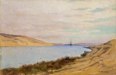 Le Canal de Suez (Eugène Victor Bourgeois) - Muzeo.com