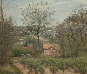 Le chalet, la maison rose (Camille Pissarro) - Muzeo.com