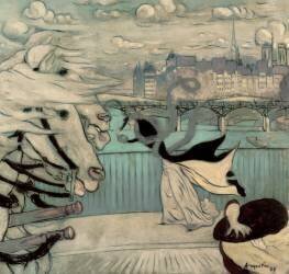 Le coup de vent sur le pont de la Seine (Louis Anquetin) - Muzeo.com