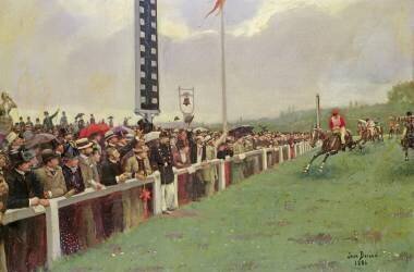 Le parcours à Longchamps (Jean Béraud) - Muzeo.com