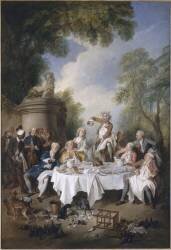 Le Déjeuner de Jambon (Nicolas Lancret) - Muzeo.com