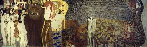 Le Désir de bonheur, détail de la Frise Beethoven (Gustav Klimt) - Muzeo.com