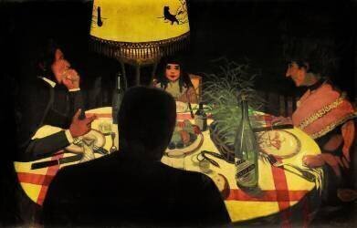 Le Dîner, effet de lampe (Félix Vallotton) - Muzeo.com
